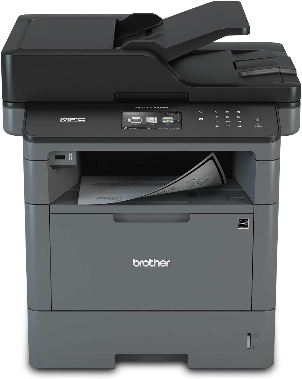 Brother Monochrome Laser Multifunction All-in-One Printer, MFC-L5700DW, Flexible Network Connectivity